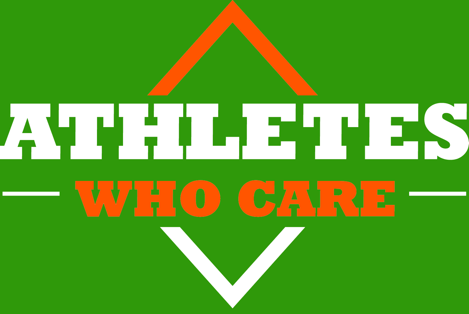 Athletes who care green background